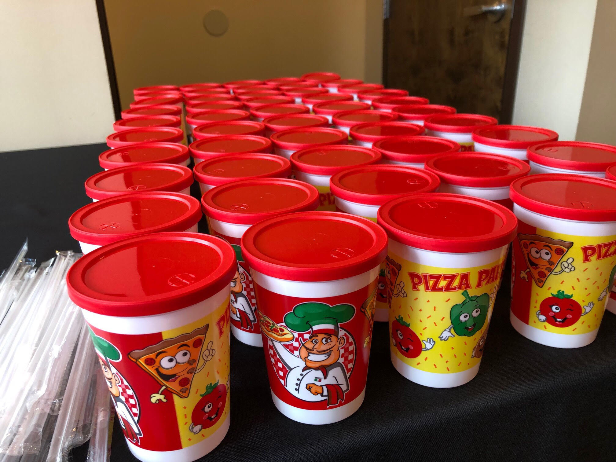 pizzarageous childrens birthday party fun cups