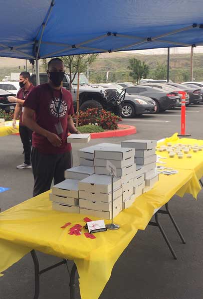 boxed pizza serving