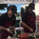 Pizzarageous staff working an event